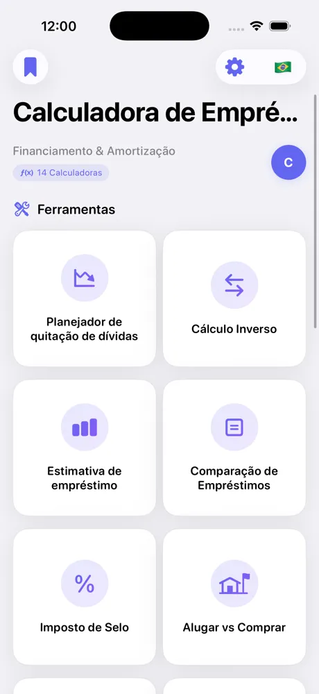 Lista de calculadoras Loan Calculator Pro no iPhone